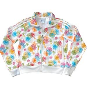 Adidas Multicolor Bursts Print Sports Jacket Medium